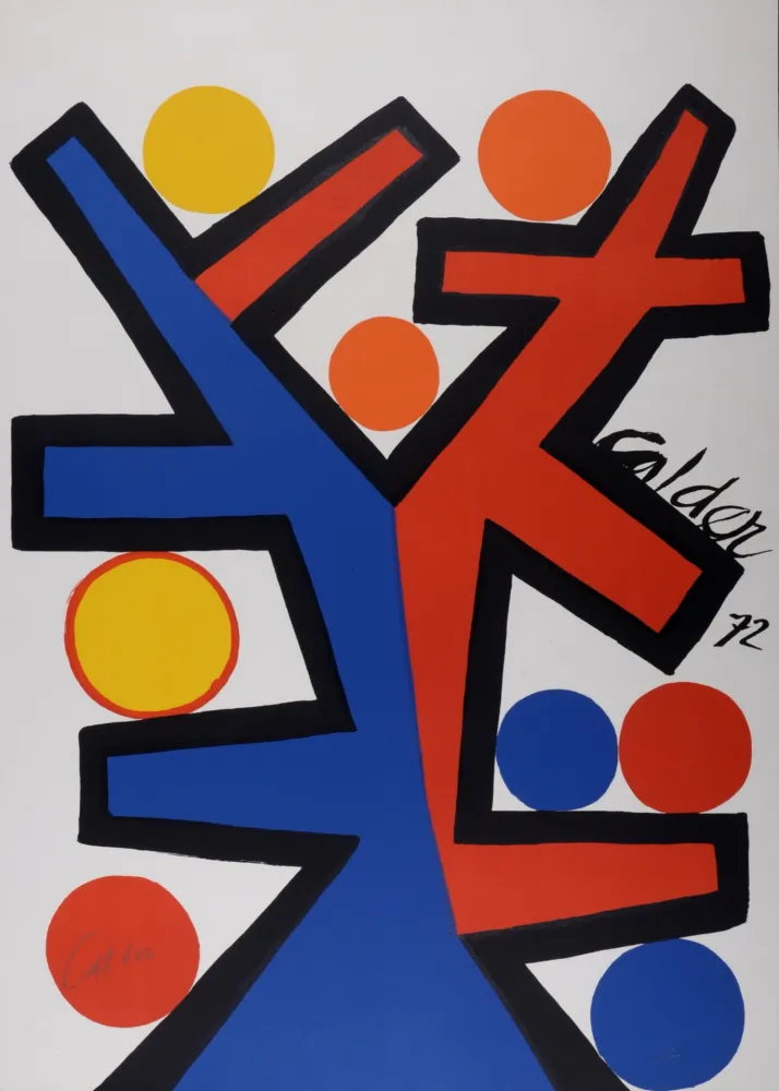 石版画 Calder - Asymétrie, 1972 - Hand-signed