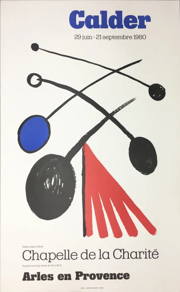 海报 Calder - CALDER 80 : Exposition à la Chapelle de la Charité en Arles .