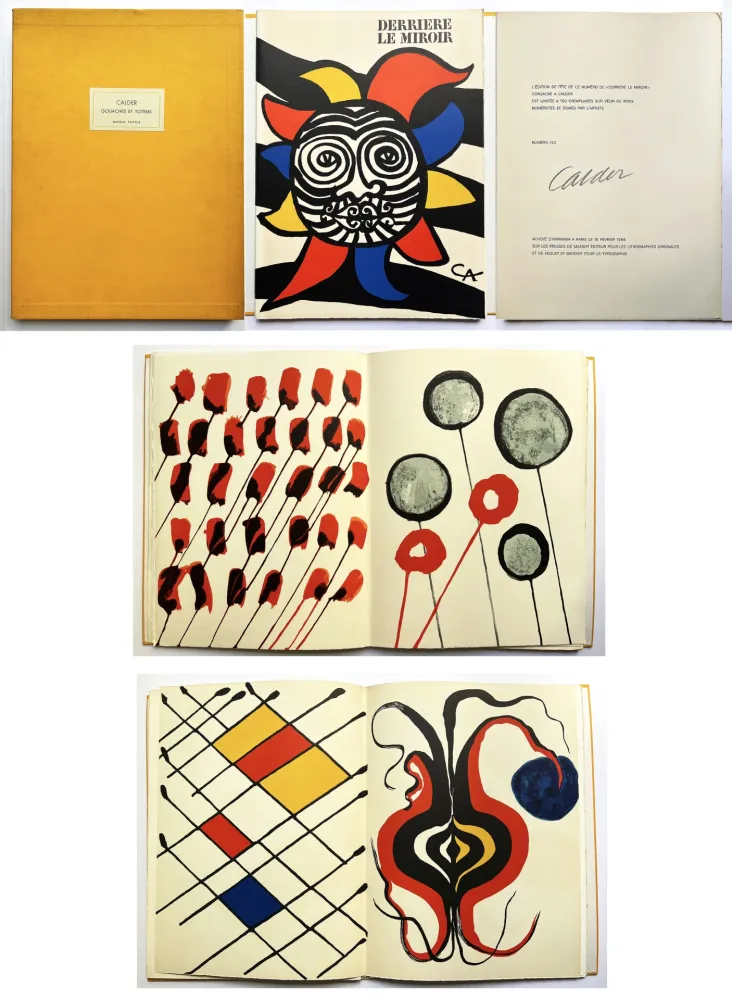 插图书 Calder - CALDER, oiseleur du fer. Derrière Le Miroir n° 156 Deluxe,signé. 9 lithographies (1966)