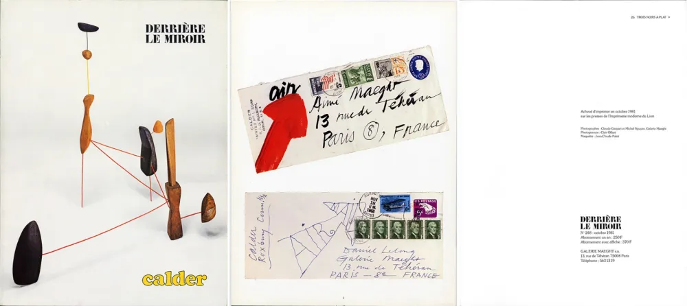 插图书 Calder - DERRIÈRE LE MIROIR N°248: 30 mobiles, stabiles et machines motorisées (1981).