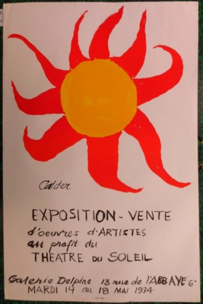 石版画 Calder - Expo 74 - Galerie Delpire  au profit du théâtre du soleil
