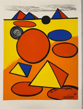 石版画 Calder - Hommage à San Lazzaro