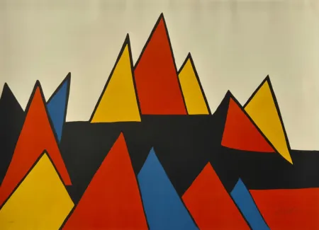 石版画 Calder - Horizontal Pyramides