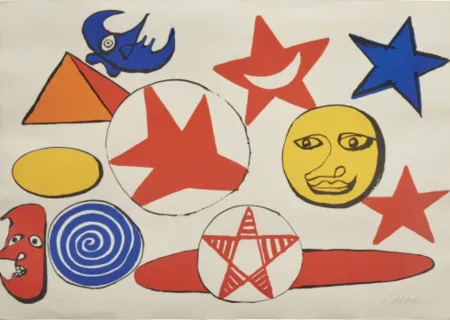 石版画 Calder - L Etoile Rouge