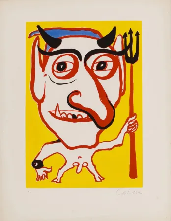 飞尘腐蚀法 Calder - Le diable (portrait de Constantin Tacou)