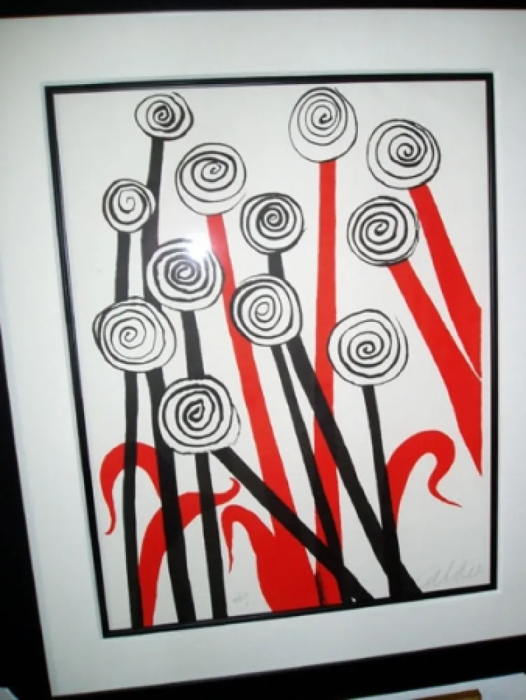石版画 Calder - Les Fleurs