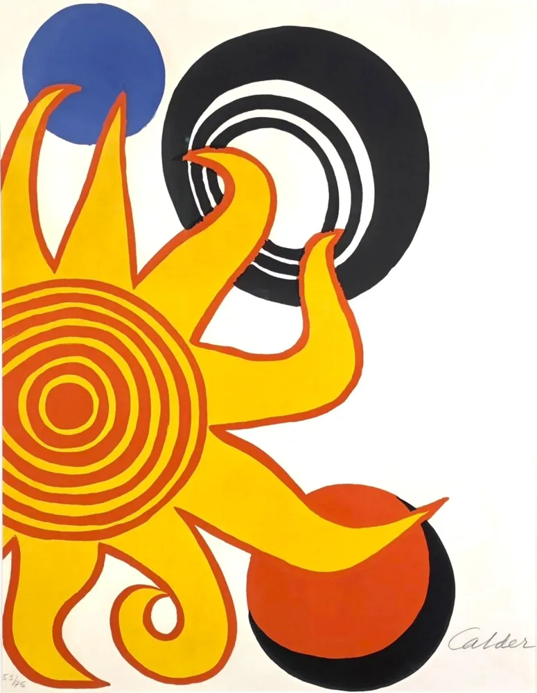 石版画 Calder - Magie Éolienne. No 6