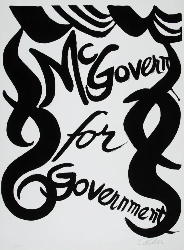 石版画 Calder - McGovern for Government