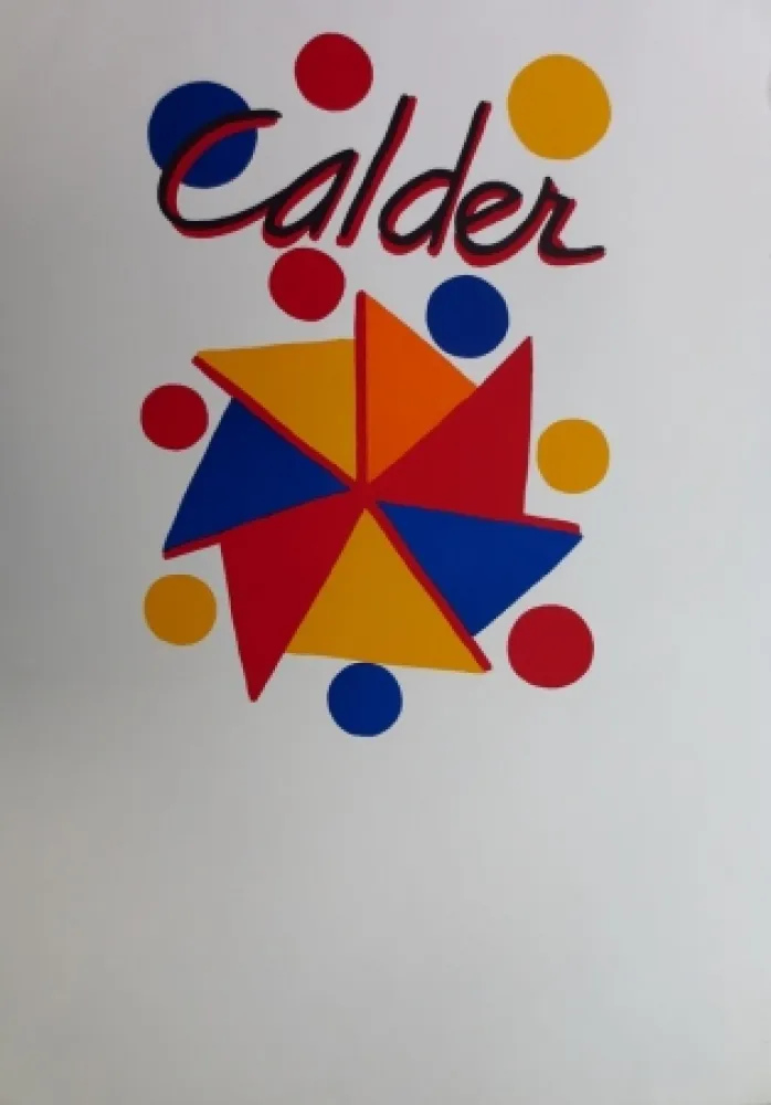 石版画 Calder - Moulin à vent en couleurs Expo 73, Galerie Maeght
