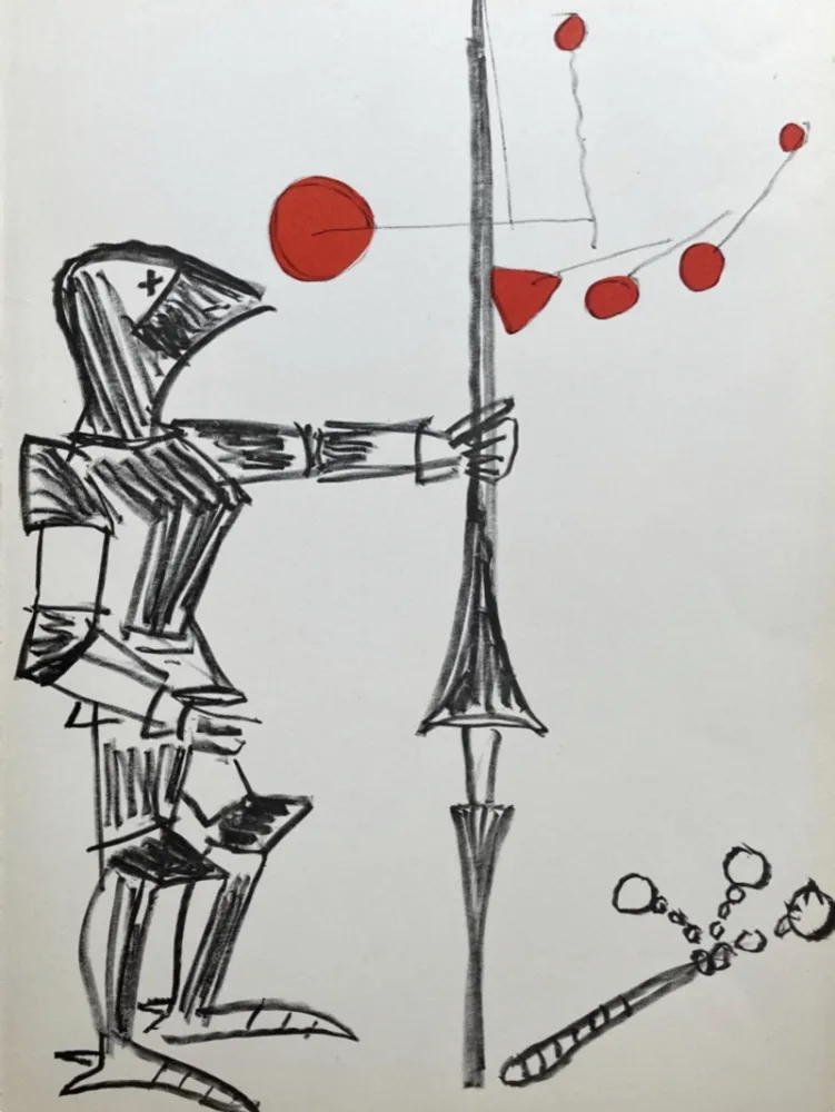 石版画 Calder - Noble chevalier