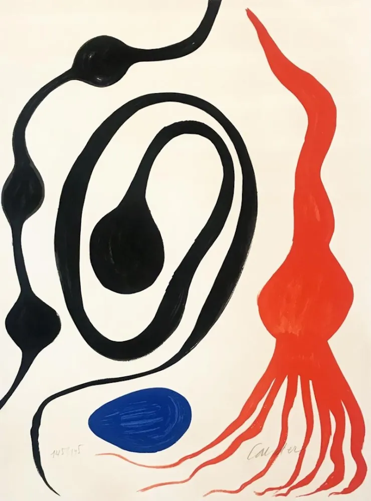 石版画 Calder - Our Unfinished Revolution: Octopus/Squid