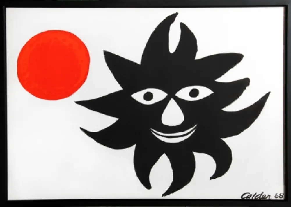 石版画 Calder - Red Sun