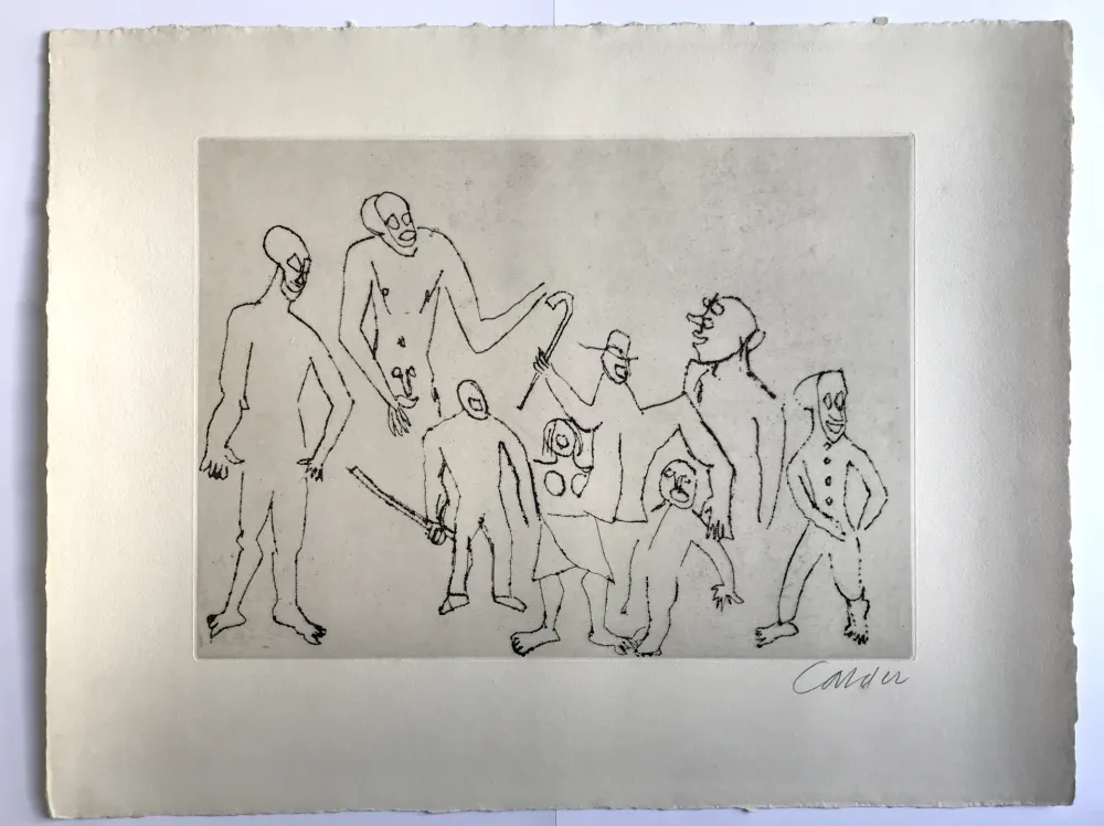 蚀刻版画 Calder - Sans titre (Santa Claus VI)