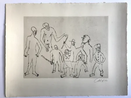 蚀刻版画 Calder - Sans titre (Santa Claus VI)