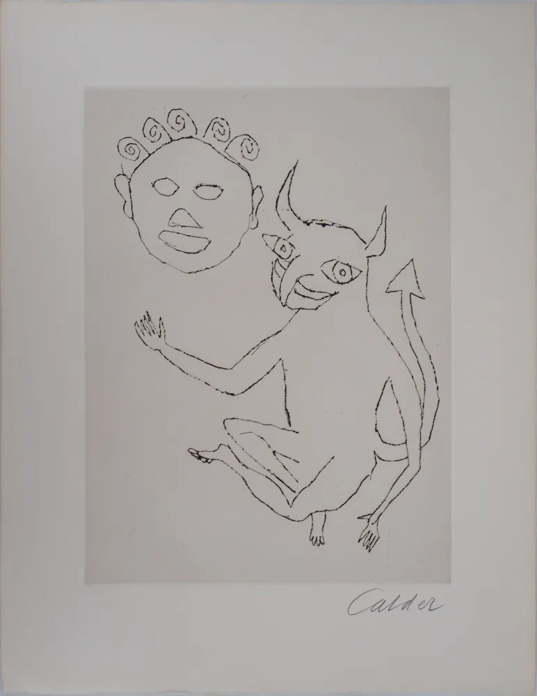 版画 Calder - Santa Claus : le Petit Diable