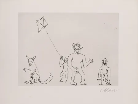 版画 Calder - Santa Claus VII