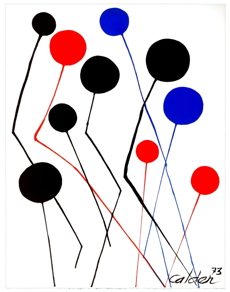 石版画 Calder - Spanish refugee aid