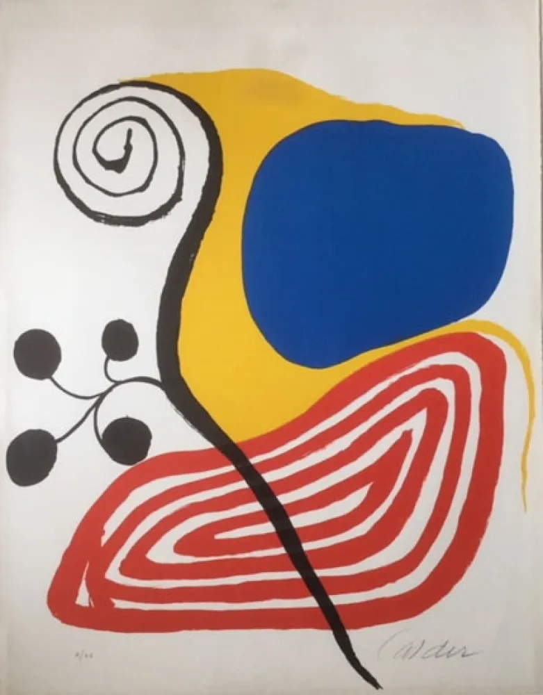 石版画 Calder - Spiral Composition