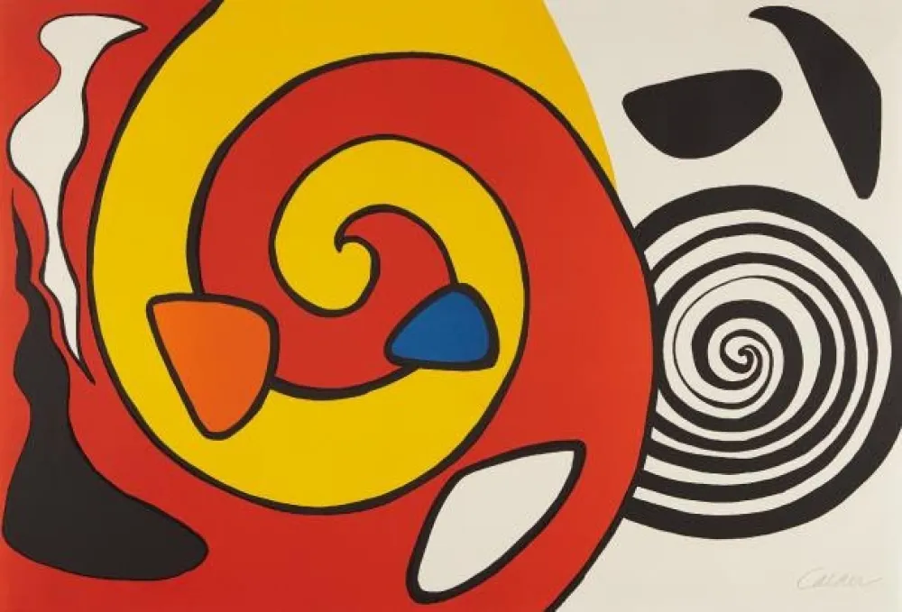 石版画 Calder - Spirals and Forms