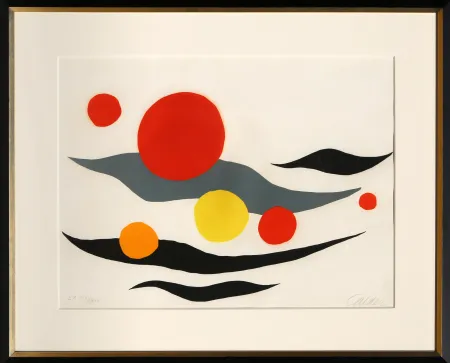 石版画 Calder - Sun and Planets