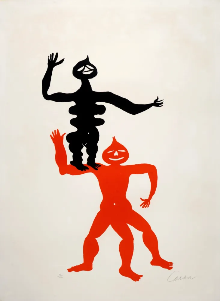 石版画 Calder - The Acrobats, c. 1975 - Hand-signed