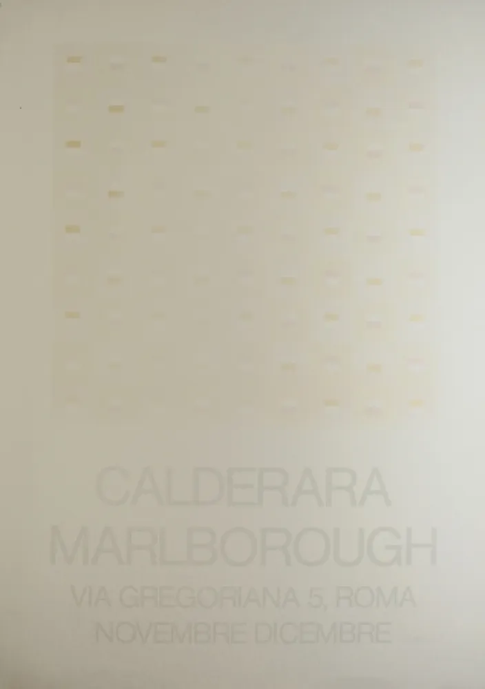 丝网印刷 Calderara - Marlborough (SIGNED silkscreen exhibition poster on fine paper)