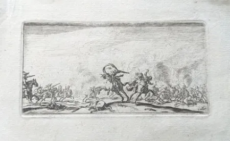 蚀刻版画 Callot - Le combat au pistolets