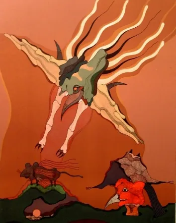 石版画 Camacho  - Catching bird