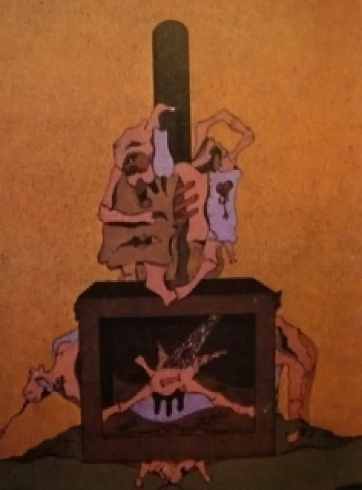 石版画 Camacho  - Cenizas 3