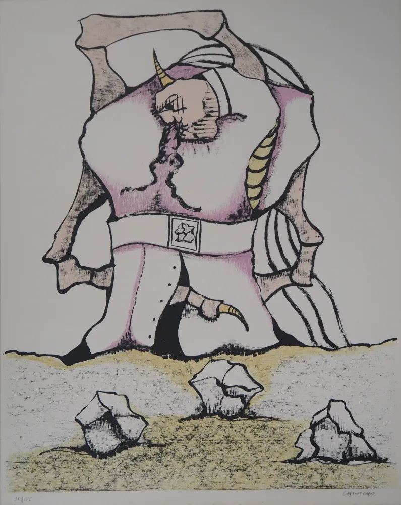 石版画 Camacho  - Colosse de Pierre