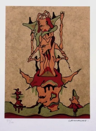 石版画 Camacho  - Composition