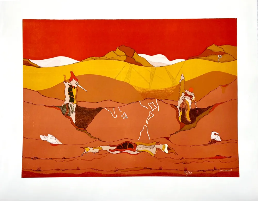 石版画 Camacho  - Paysage