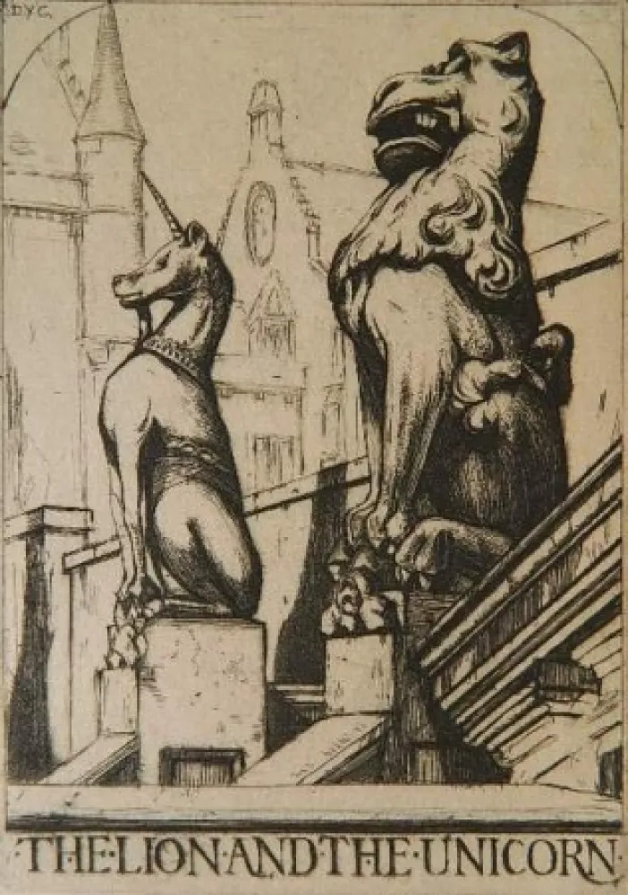 版画 Cameron - The Lion and the Unicorn