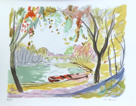 石版画 Camoin - Lithographie sur vélin, numérotées et signée