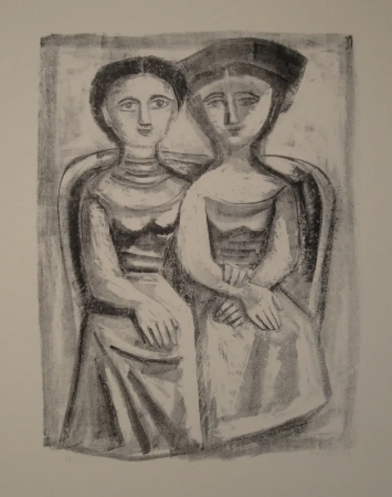 石版画 Campigli - A Giuditta