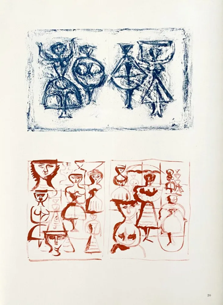 石版画 Campigli (After) - Ballerine