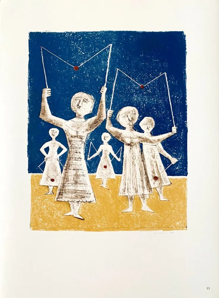 石版画 Campigli (After) - Giocatrici Di Diabolo