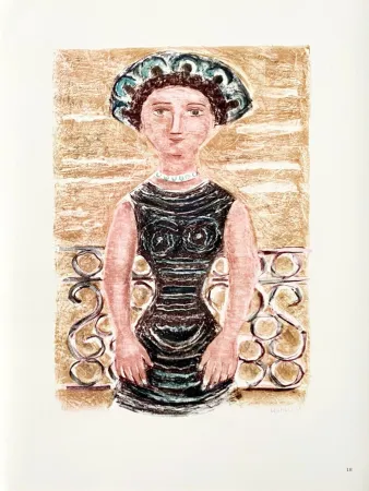 石版画 Campigli (After) - Il balcone