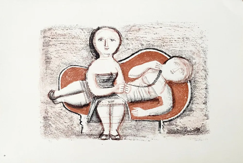 石版画 Campigli (After) - Il Divano