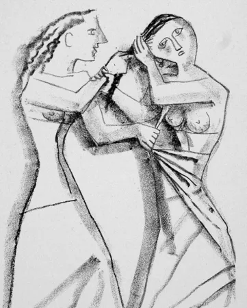 石版画 Campigli - Arianna II