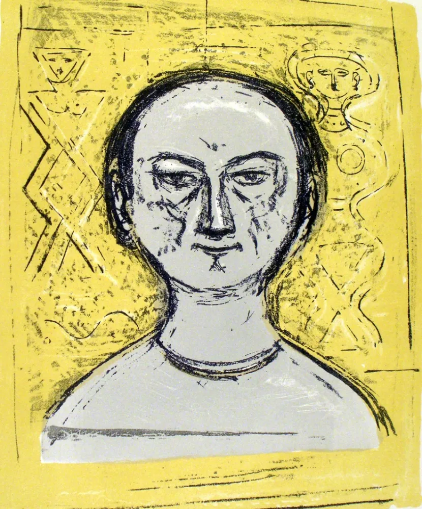 石版画 Campigli - Autoritratto