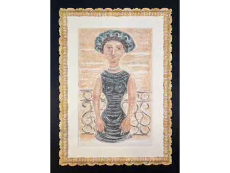 石版画 Campigli - Donna al balcone