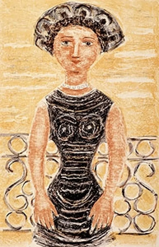 石版画 Campigli - Donne al balcone