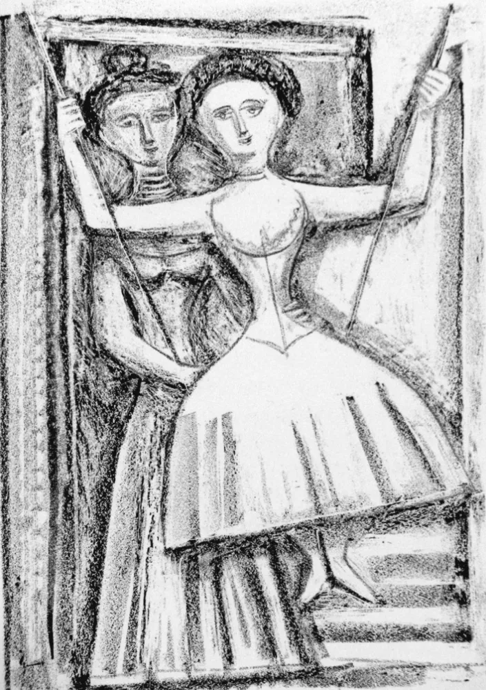 石版画 Campigli - Fedra I