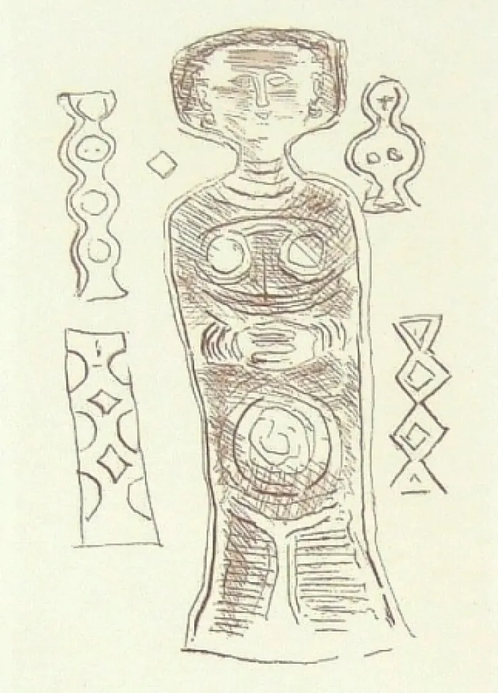 版画 Campigli - Idolo