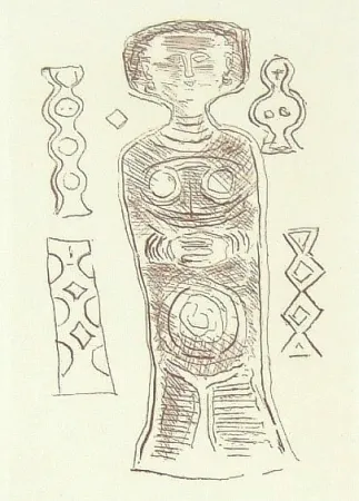 版画 Campigli - Idolo