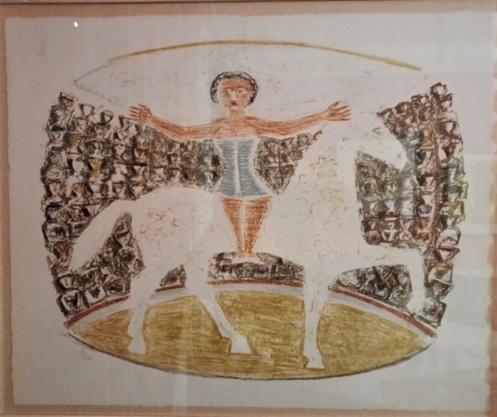 石版画 Campigli - La Cavallerizza