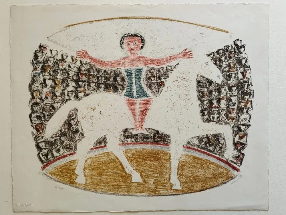 石版画 Campigli - La Cavallerizza-L'Ecuyére