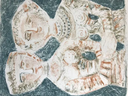 石版画 Campigli - LE AMICHE - Les Amies