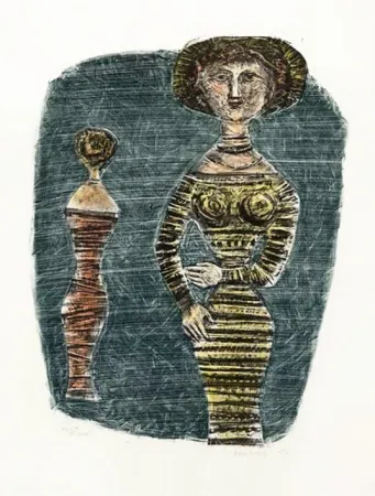 石版画 Campigli - Le passeggiatric